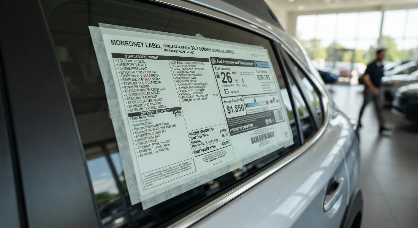 Reading a Window Sticker: Every Number and Label on a New Car's Monroney Explained